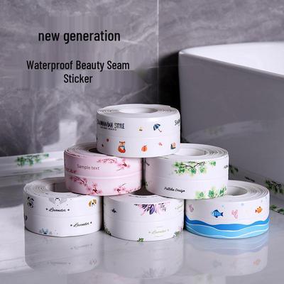 Waterproof Floral PVC Mildew-Proof Tape for Kitchen & Bathroom