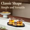 KAMJOVE Teacup 50/80/120/150ml Handle Transparent Glass Teacup Heat resistant Glass Water Cup Small Flower Teacup