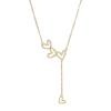 Necklaces  Premium Feeling Hollowed Out Heart Necklace Delicate Simple Sweater Chain for Women Charms Fashion Vintage Pendant Jewelry