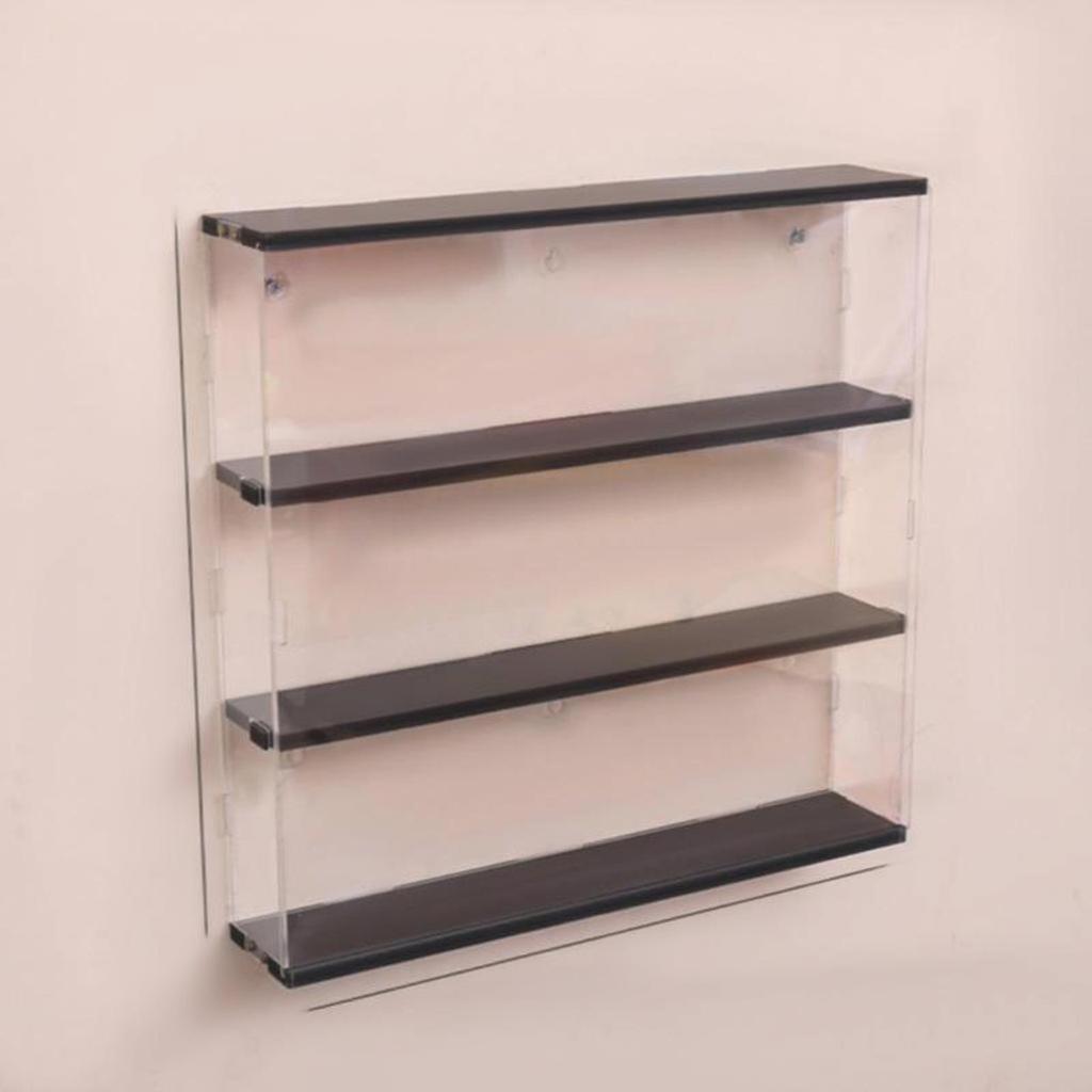 Black Acrylic Display Case, particleResistant Organizer, WallMounted Storage Box 25cm