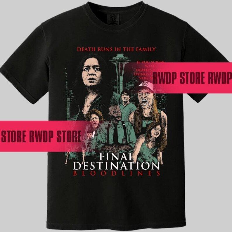 Final Destination Bloodlines Movie T-shirt (2026) Unisex Horror Film Tees Multic S