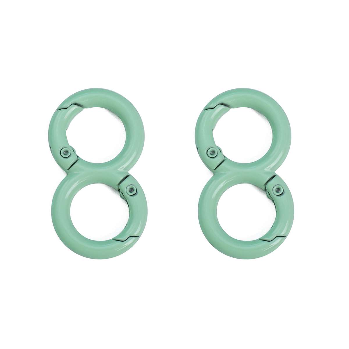 Figure 8 Keychain Double-Headed Keychain Double-Ring Alloy Buckle DIY Fashion Keychain/Pendant Accessories 18x32mm трава зеленый