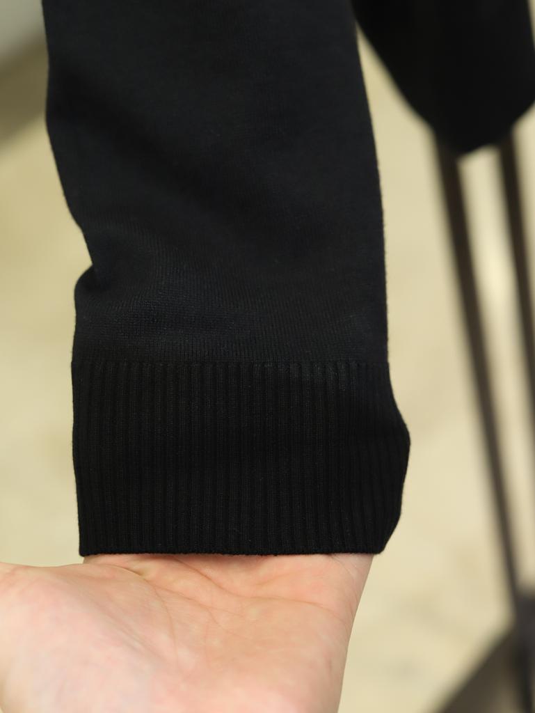 Basso Homme Men’s Knit Cardigan Black Out Pocket V-Neck 3-Pack Y3GW30A