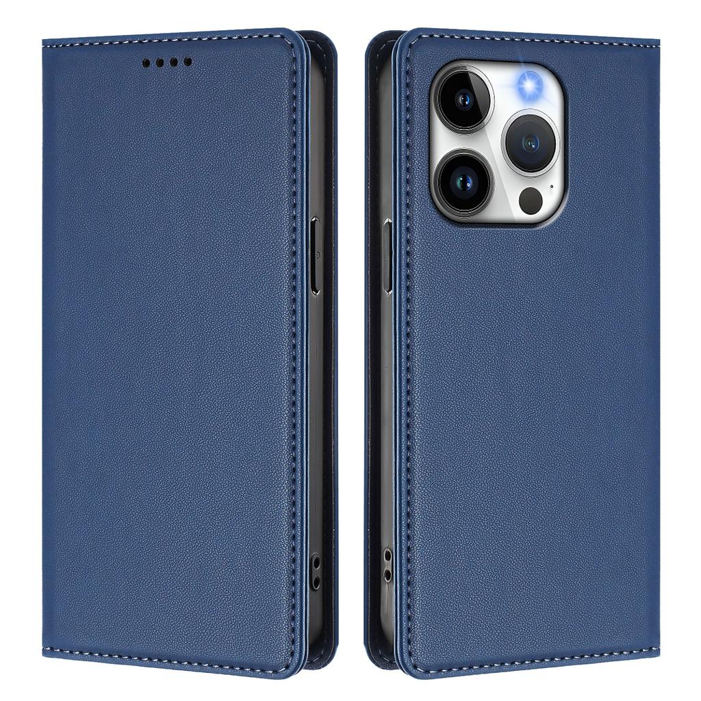 For iPhone 15 Pro Max/iPhone 15 Pro Leather Wallet Case Magnetic Closure RFID Blocking Phone Cover