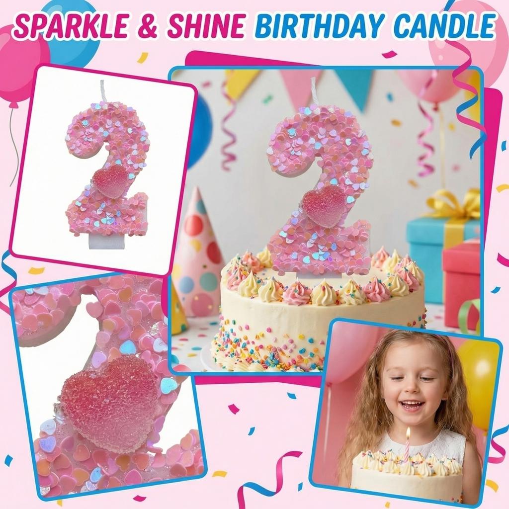 Fashion Cartoon Creative Birthday Candles Party Digital Candles