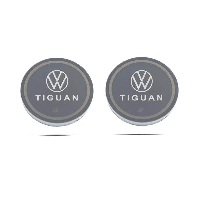 

VW GTI GOLF 2026 Hot For VW VOLKSWAGEN Color Luminous Car Water Cup Coaster Holder Car Led Atmosphere Light For Volkswagen Golf