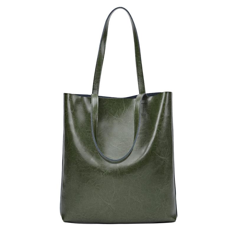 Underarm Bag Women's Leather Shoulder Bag Cowhide Minimalist Style Large Capacity Women's Commuter High-end Tote Bag