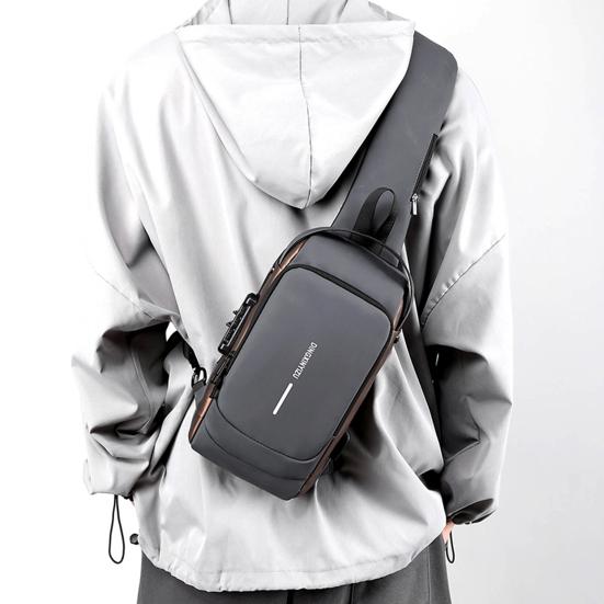 

Сумка Yousheng Crossbody с паролем, водонепроницаемая, легкая, с зарядкой через USB, большой емкостью для кемпинга
