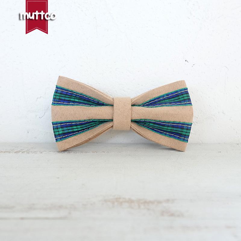 MUTTCO Dog Collar Bow Tie Accessory UBT-014 M (11*6CM)
