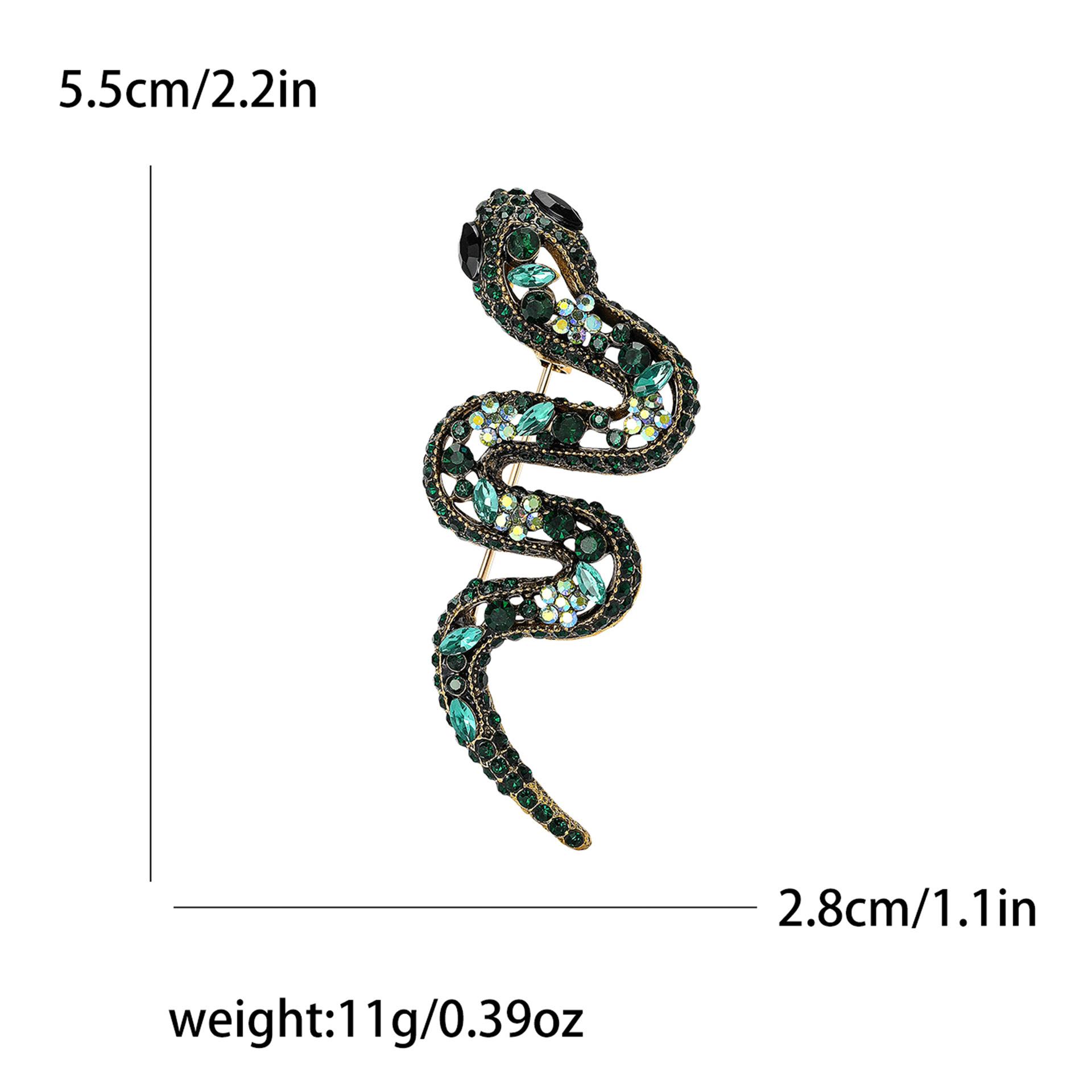 

Креативный сплав горный хрусталь полая змея брошь мода изысканная женская одежда брошь украшение булавка