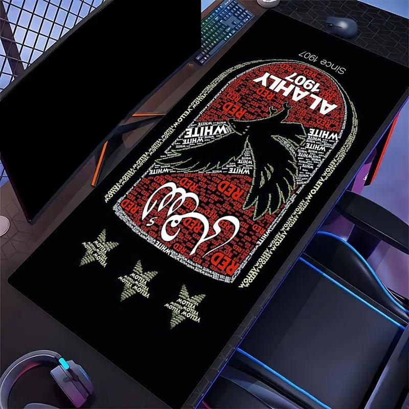 Al Ahly SC Mouse Pad, Large Gaming Desk Mat, Non-slip XXL Mousepad for Laptop & Tablet, Mini PC Playmat with Stitched Edges