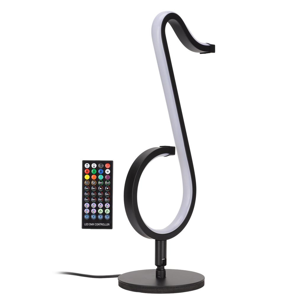 Musical Note Table Lamp Intelligent Control 180 Degree Rotation RGB Cool Desk Lamps for Living Room Bedroom Bedside