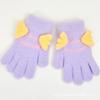 Children's cute gloves five fingers warm angel wings piled and thickened cute children's outdoor travel five fingers