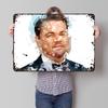 Leonardo DiCaprio Printed Poster Customized Retro Wall Art Vintage Metal Tin Signs for Home Bedroom Decoration Gaming Desk Decor