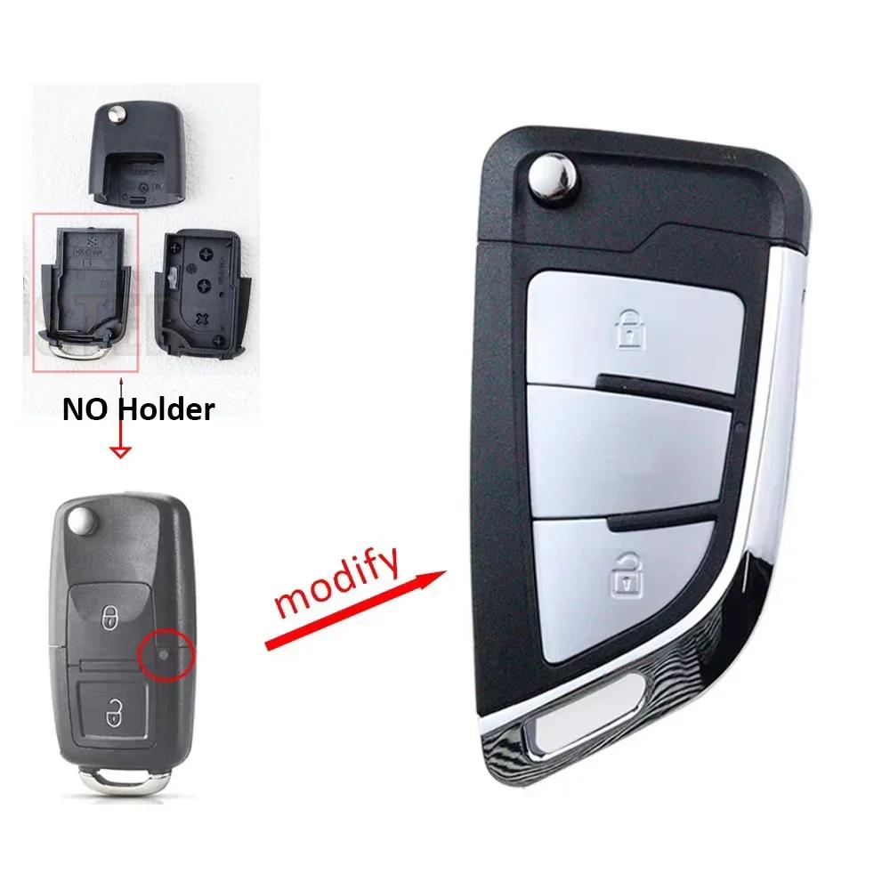 Car Key Fob Case Shell Housing for Vw B5 for Volkswagen Beetle/Caddy/Passat/Golf/Jetta/Polo/Scirocco/Tiguan/Touran/Skoda/Seat