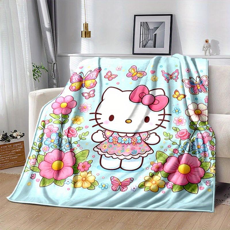 1pc. Hello Kitty Floral Butterflies Home Office Outdoor Blanket Gift Ideaz0411202