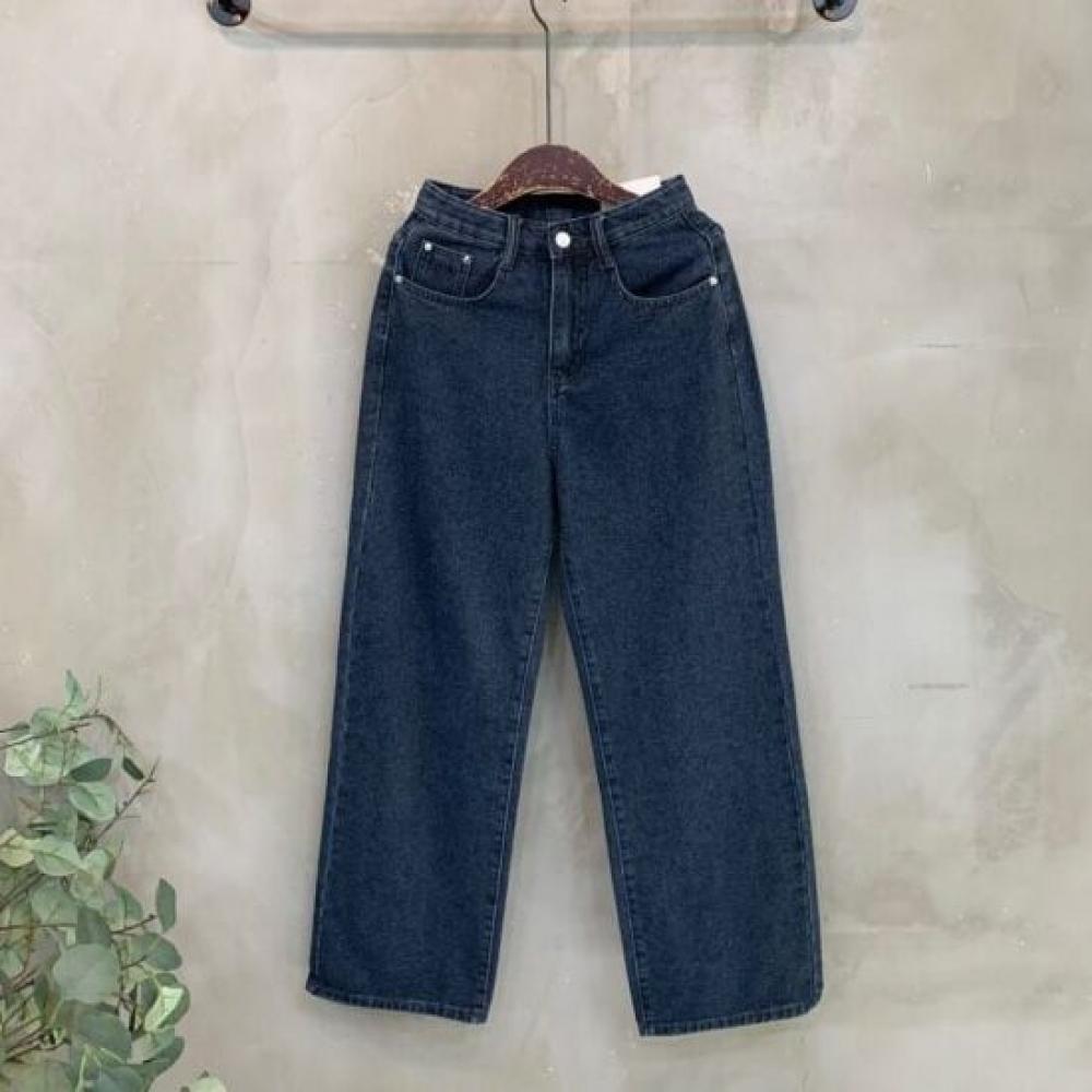 C S In The Room Ykk Zipper waShed Straight Wide Denim pantS 3 ColorS