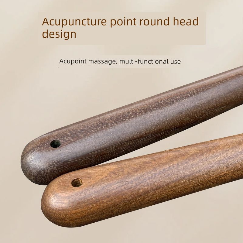 Golden Sandalwood Extended Massage Back Scratcher, Multi-Functional Back Scratcher for Elderly People