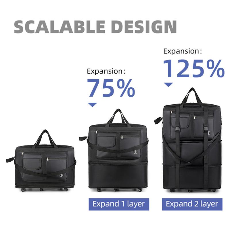 75L Travel Bag Air Consignment Bag Large-capacity Study Abroad Suitcase Aircraft Consignment Box Universal Wheel Folding Luggage Bag