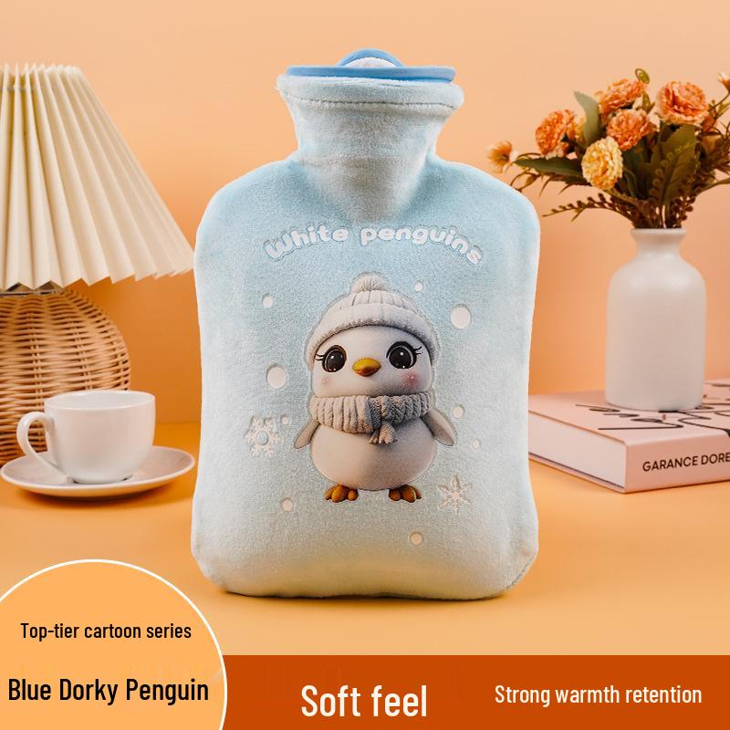 Kaqikete Cute Cartoon Plush Refillable Winter Hot Water Bottle & Hand Warmer