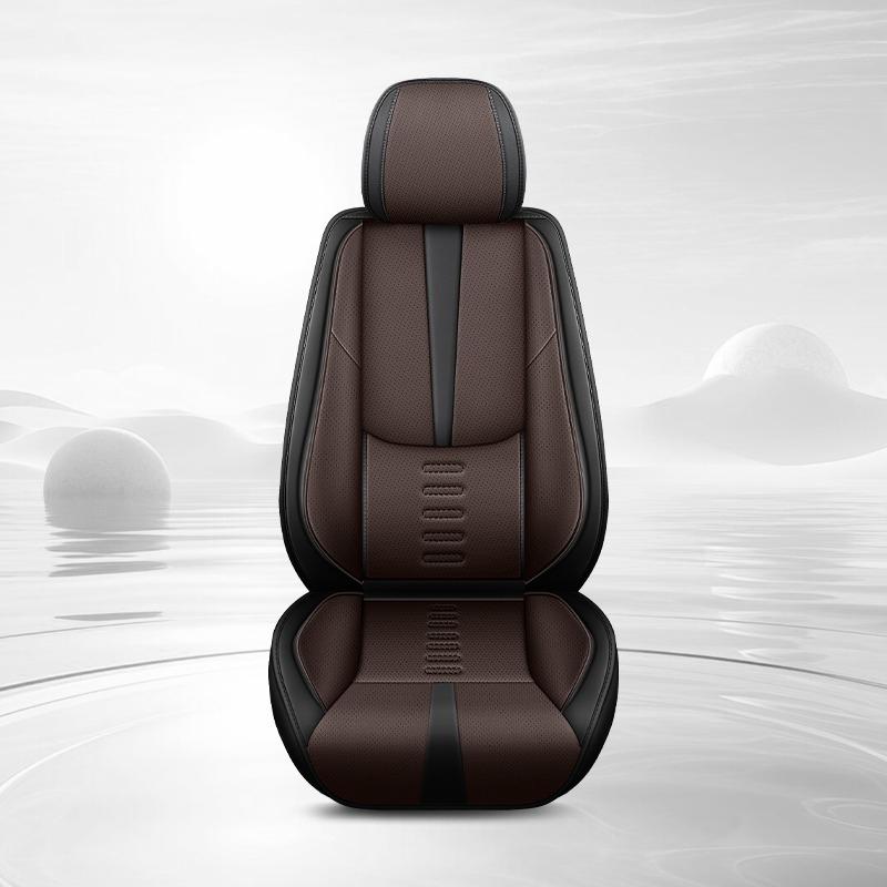 Minimalist Fixed Lumbar Support Car Seat Cover – Single Front Seat, Premium Wear-Resistant PU Leather, Universal Fit