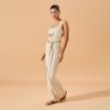Summer Knitted Dress Suspender Backless Sexy Deep V-neck Beach Skirt