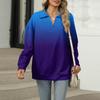 Women's Summer Fashion Casual  Printed V-Neck Long Sleeve Shirt Top