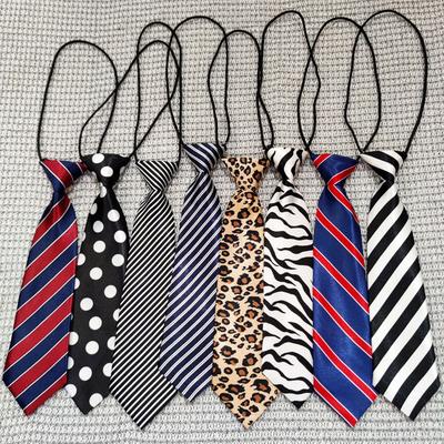 Kinder Erwachsene Glänzender Satin Bedruckt Gestreift Gepunktet Krawatte ohne Knoten zum Überziehen Festival Foto-Requisiten Tide