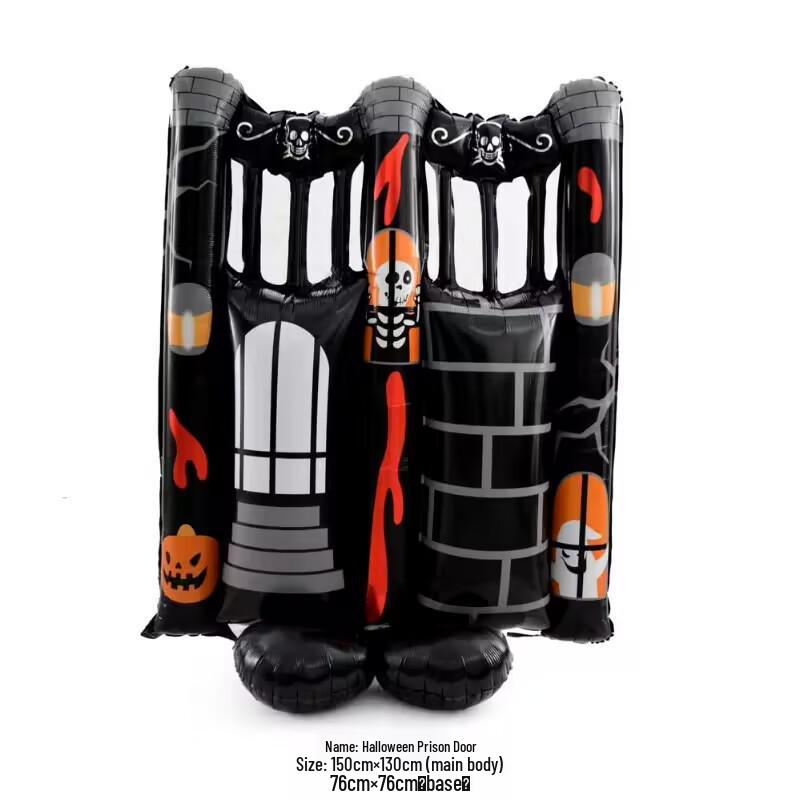 Grenseoverskridende Halloween Spøkelse Hodeskalle & Gresskar Monster Ballongsett