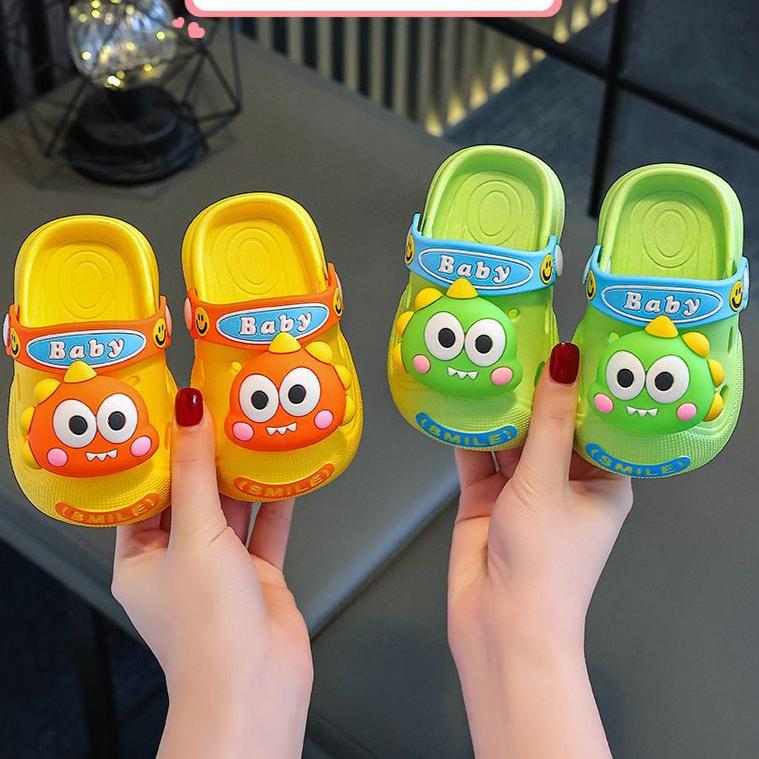 Dinosaur Baby Cave Shoes Indoor Baotou Children's Soft Slippers Summer Boys and Girls Children's Sandals for Infants