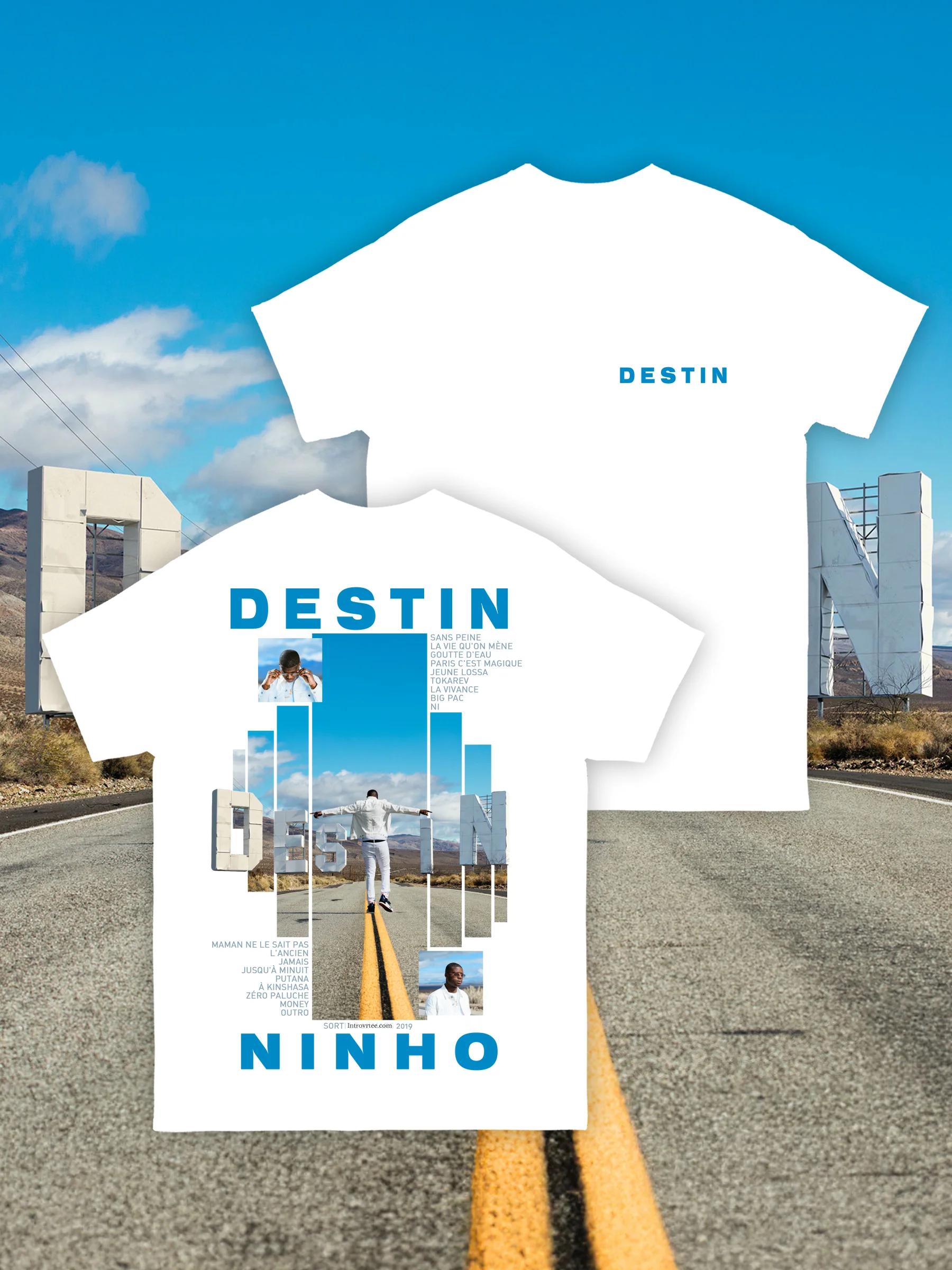 

Hot Rapper NINHO DESTIN Tour Graphic T Shirt Unisexs Summer Fashion Oversized Cotton Tshirts Vintage Hip Hop Tshirt Streetwear M