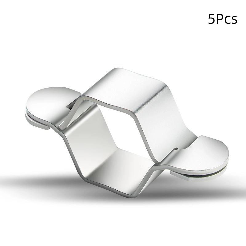 

5Pcs Silver Iron 4-Point Corrugated Pipe Hexagon Nut Wrench Repair Tool Detachable Kitchen Faucet Tap Inlet Hose Wrench