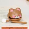Cartoon Knock Knock Wooden Fish Ornament - Cute Granule Lucky Cat Decoration for Office