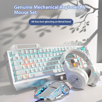 Mechanical Keyboard, Wired Mouse Set, Game Computer, E-sports, Green Axis, Wireless Keyboard and Mouse Special