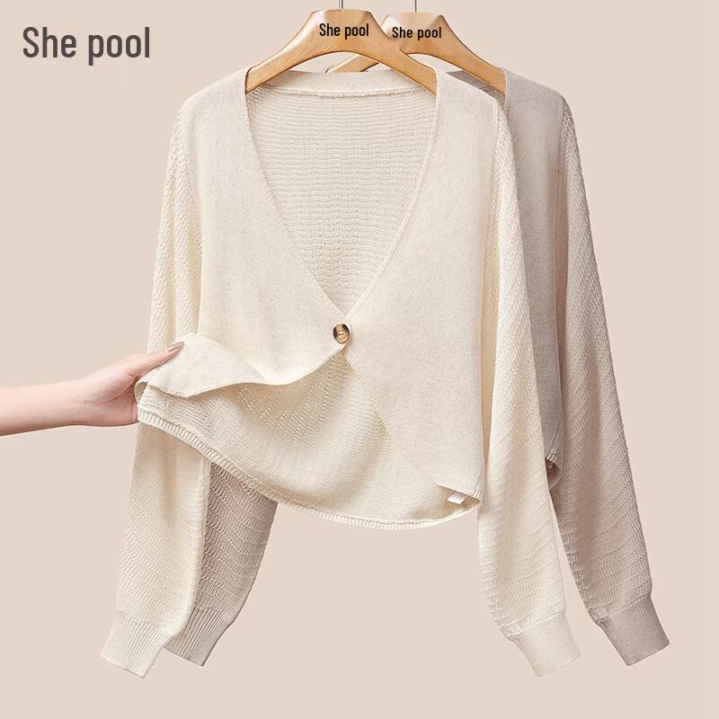 Women s Lyocell Linen Blend V-Neck Batwing Sleeve Knit Cardigan M