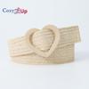 Elastic Stretch PP Grass Woven Sweet Decorative Dress Ladies Love Buckle Belt