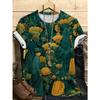 Summer Round Neck Flower Pattern 3D Print Top Fashionable Casual Short Sleeved Women's T-shirts