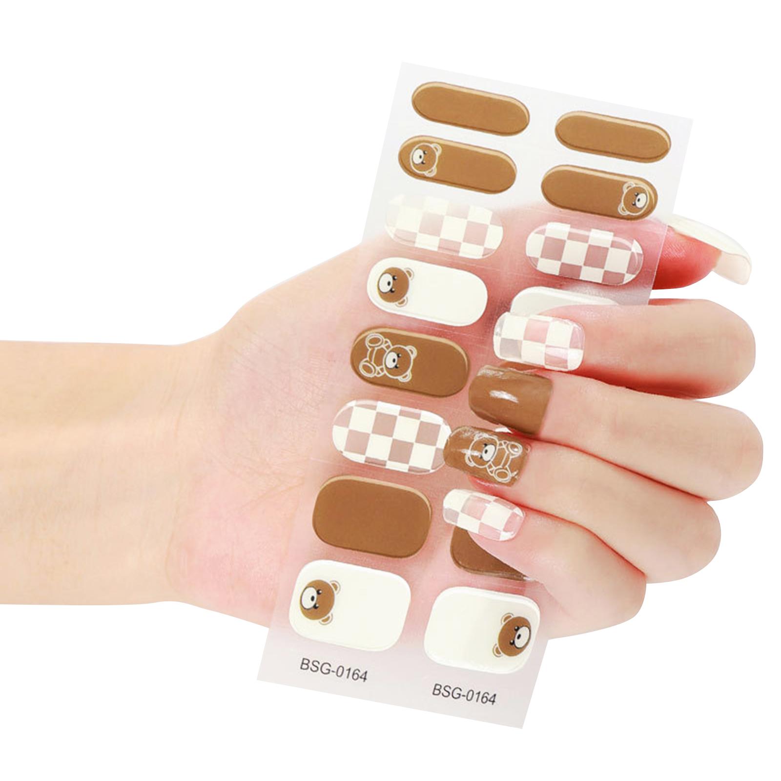 

Полуотверждённый гель-лак для ногтей, модный дизайн, классические полоски, водостойкий клей, полное покрытие, гель-наклейки для дизайна ногтей