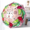 1pc Easter Bunny Automatic Open/Close Umbrella with Folding Feature Compact Travel Umbrella, Lightweight Design, for Commuting, Business111