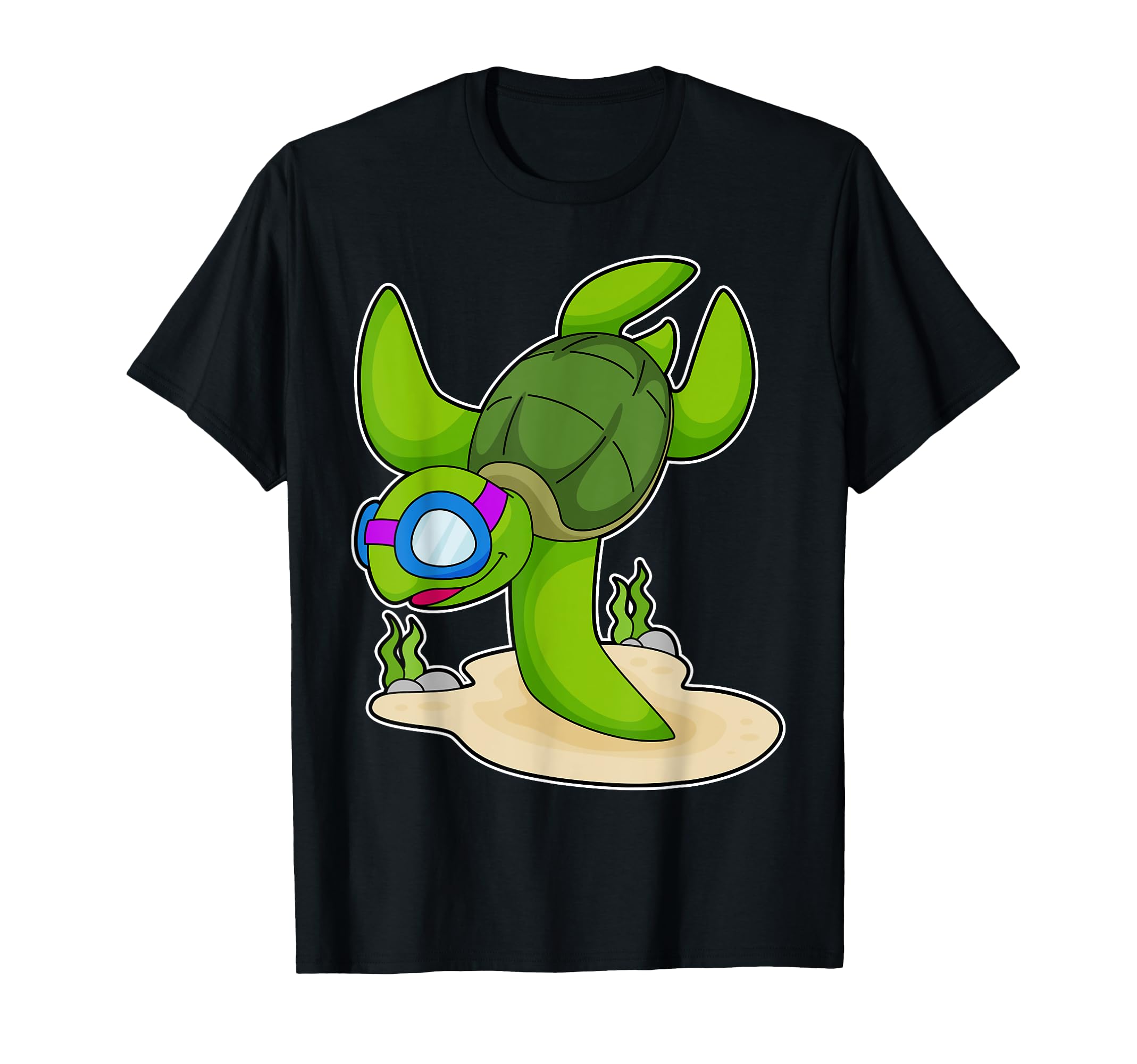 

Футболка с плавательными очками Turtle Diver чёрный