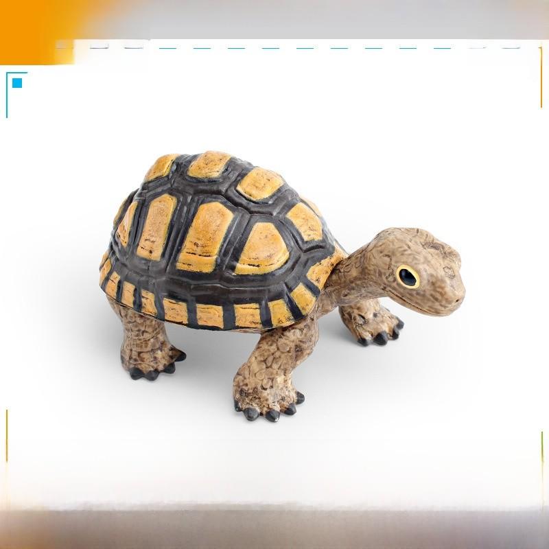 Реалистичная фигурка черепахи из ПВХ для дикой природы для детей, украшение для класса и обучения жёлтый