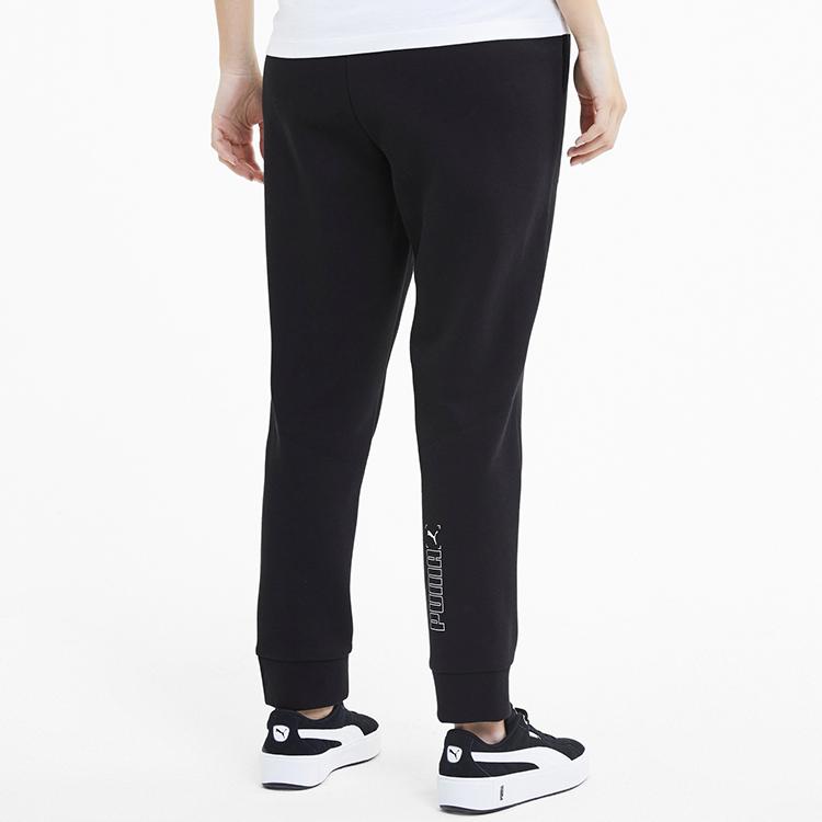 Puma Nu-Utility Logo Knitted Casual Cuffed Sports Pants Women Bottoms Black 585264-01