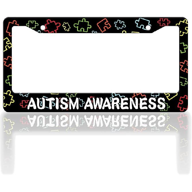 Cherry Blossoms License Plate Frame Beautiful Pink Flowers License Plate Frames Funny Auto Accessory Bracket Stainless Steel License Plate for Women