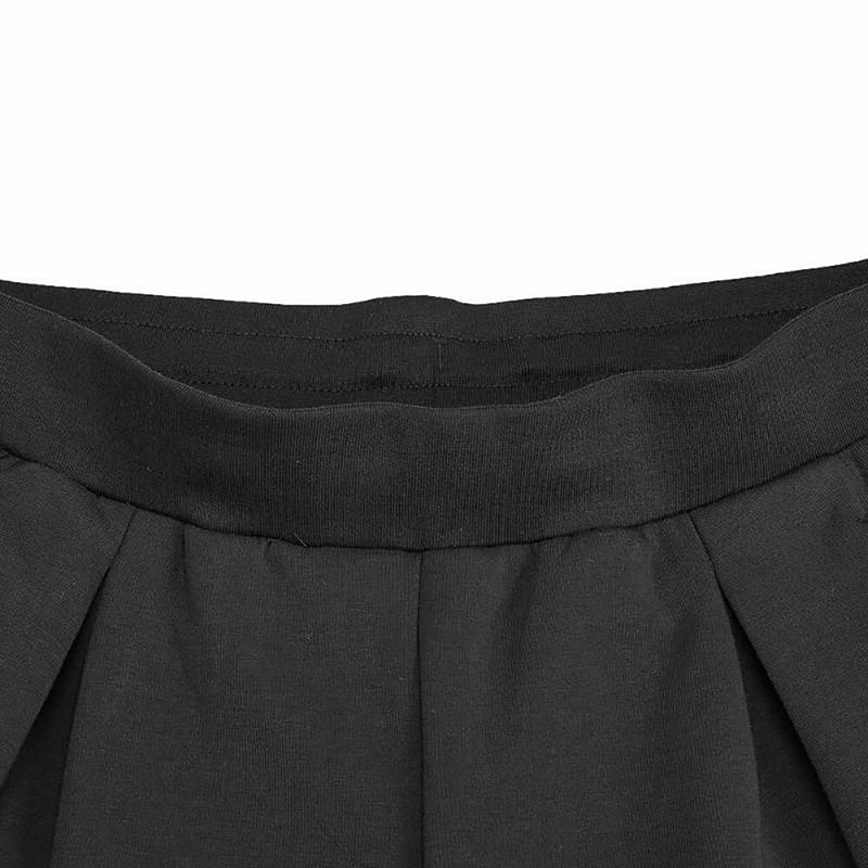 adidas Solid Color Mid-Waist Casual Shorts Women Bottoms Black IN9069
