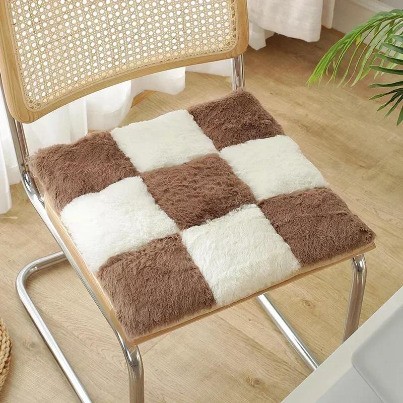 Breathable Non Slip Seat Cushion Minimalist Plush Seat Cushion Thick Seat Cushion for Prolonged Sitting Winter Office Cover