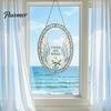 Elegant Courtyard Ornament Sea Glass Style Acrylic Suncatcher, Colorful Light Catching Hanging Ornament, Decorative Catcher for Garden Sun Home