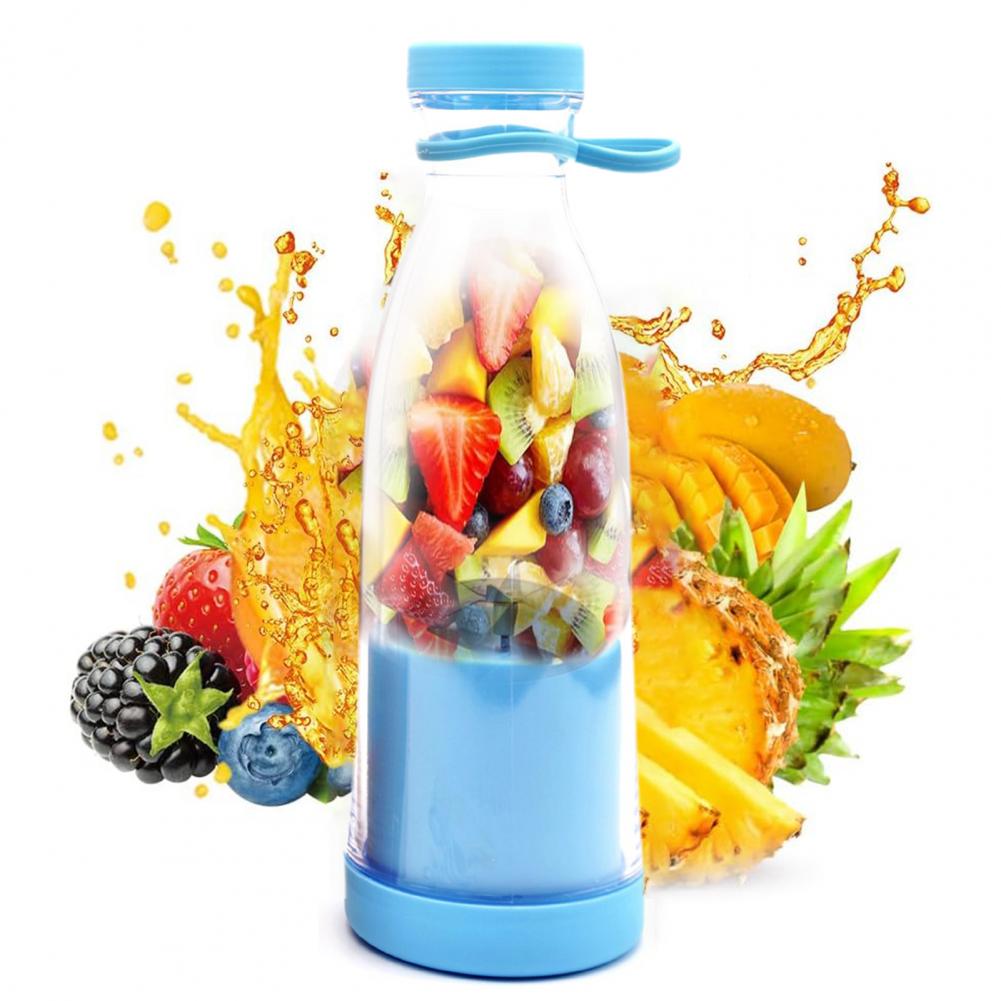 

380ml Electric Juicer Cup Rechargeable Smoothie Maker With 6 Blades Travel Bottle For Ice Fruit Veggie Blender For Home/Outdoor