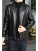 Men's Leather Business & Motorcycle Jacket with Baseball Collar (Autumn/Winter 2025 Collection)