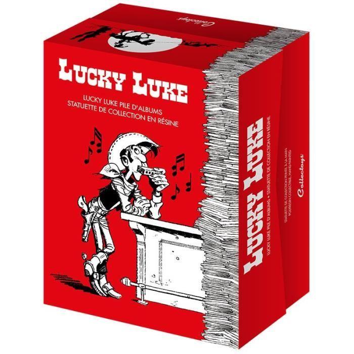 Figurines - Figurine Collection Plastoy Lucky Luke S'appuyant Sur Une Pile D'albums (2022) -