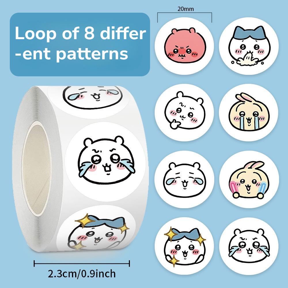 500PCS Chiikawa Usagi Anime Stickers Cute Cartoon for Phone Desktop Luggage Sticker DIY Decoration Girls Birthday Gift Kids Toy 6
